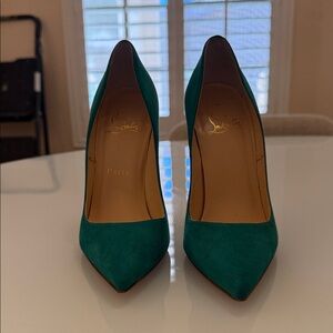 Christian Louboutin Teal Heels